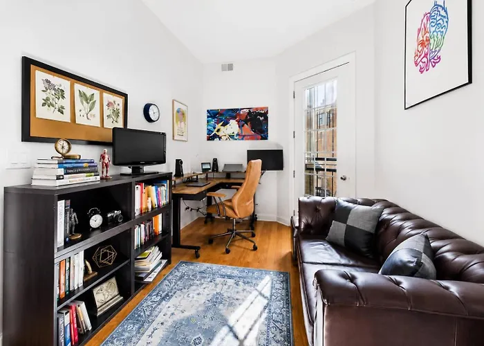Mid-century Boho Oasis Pet-friendly Garage Chicago